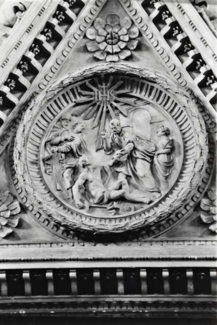 Tumidei, Stefano — Tadolini Petronio - sec. XVIII - San Pietro guarisce uno storpio — particolare